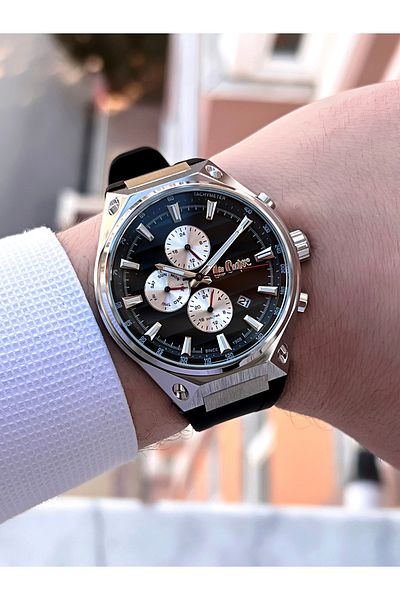 Lee Cooper Silicone Cord Inner Functions Active 5 Atm Water Resistant Men Wrist Watch Elc08063.333