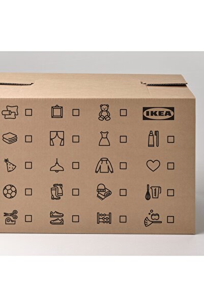 IKEA DUNDERGUBBE Moving box, brown, 64 x 34 x 40 cm/80 l
