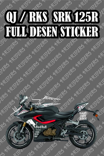 TRİDERS QJ / RKS SRK 125R Full Set Sticker Kaplama BEYAZ