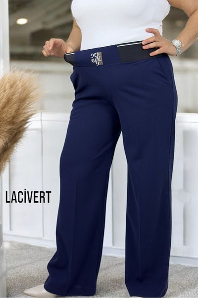 yagmurberen Full Lycra Waist Thick Elastic High Waist Scuba Fabric Plus Size Pants