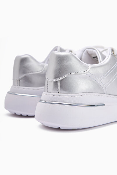 Limoya Anastazia Silver Heel Detailed Sneakers