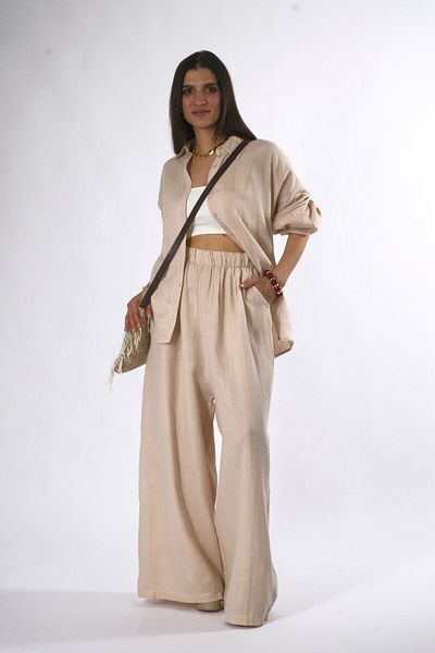ABBRA Women's 100% Cotton Soft Textured Suit