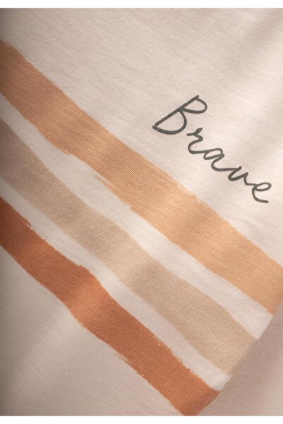 Cigit Brave Striped Seasonal Suit 2-8 Years Ecru