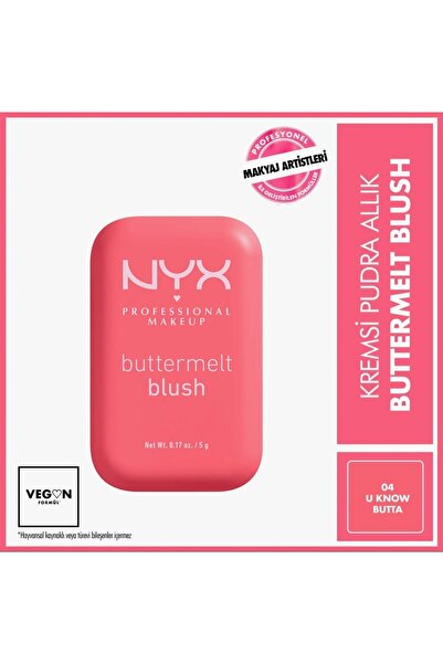 NYX Professional Makeup Buttermelt Blush Kremsi Pembe Pudra Allık -04 U Know ...