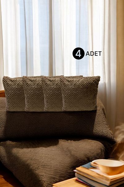 Mislina Home Кафява автентична бохемска декоративна калъфка за възглавница 43x43 см
