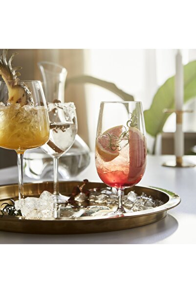 IKEA STORSINT Juice Glass, Clear Crystalline, 48 cl, Dishwasher-Safe, 18.5 cm - By Aaron Probyn