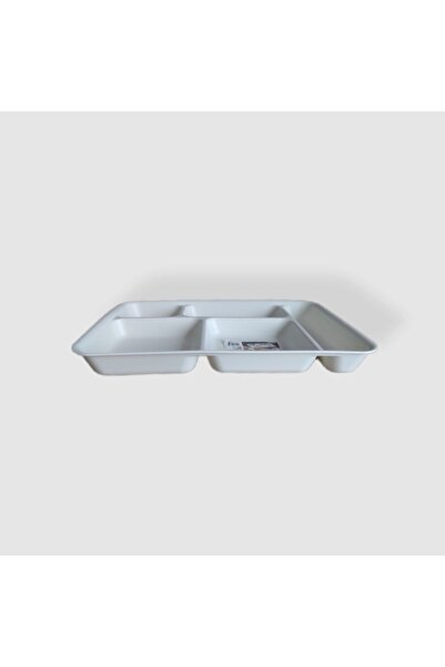 ÖZCAN TİCARET PAZARLAMA 1 Piece 5-Compartment Plate Table D'Hôte and Breakfast Plate Cream Color