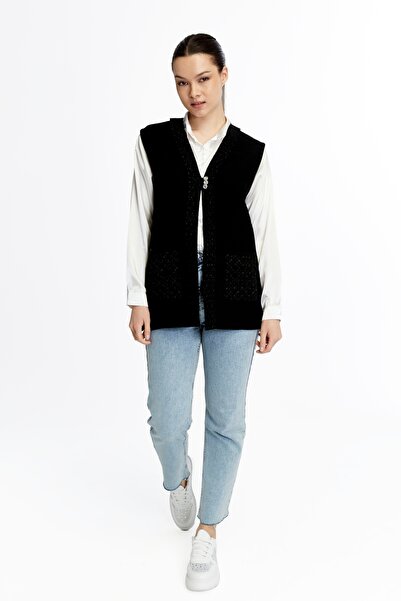 larocci Жіночий стандартний V-подібний комір з підкладкою та кишенями