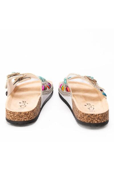 Guja 24y102-2 White Stone Detailed Women's Slippers