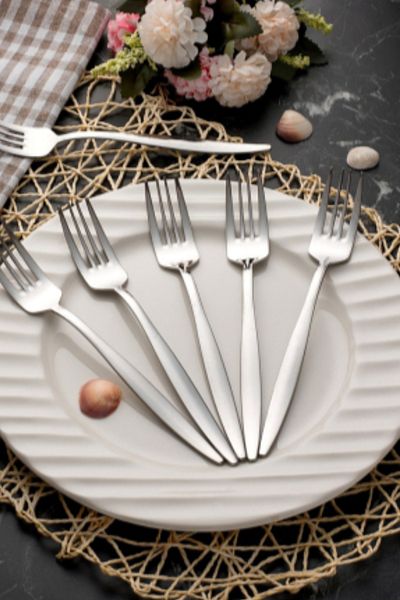 JASPER Oscar 6-Piece Elegant Dinner Fork Stainless Steel