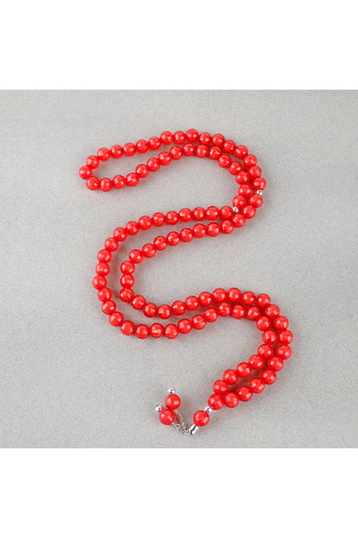 LapisDo Monomer 99luk Küre Kesim 9mm Namaz Tesbihi Kırmızı