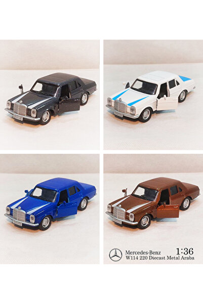 MERCEDES Benz W114 | 4'lü Çek Bırak Metal Araba Seti | Diecast 1:36 12cm Çek ...