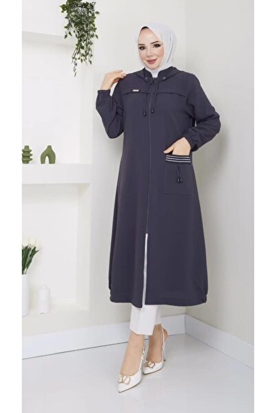 GLR&GYM ALİSA KADIN ARA BOY PETEK KUMAŞ KAPÜŞONLU HEM SPOR VE CLASIC KAP