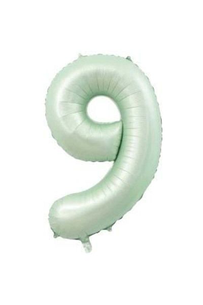 eğlencemarketi 9 Years Old 74 cm Green Number Foil Balloon Large Size
