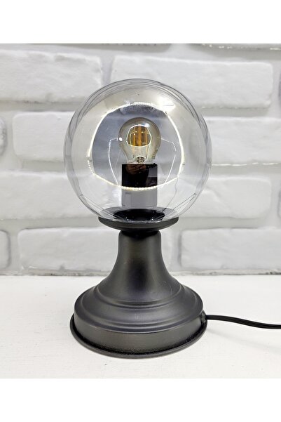 Decodelight مصباح طاولة عاكس الضوء ذو ساق معدنية سوداء مزخرفة حديثة مع قبعة ز...