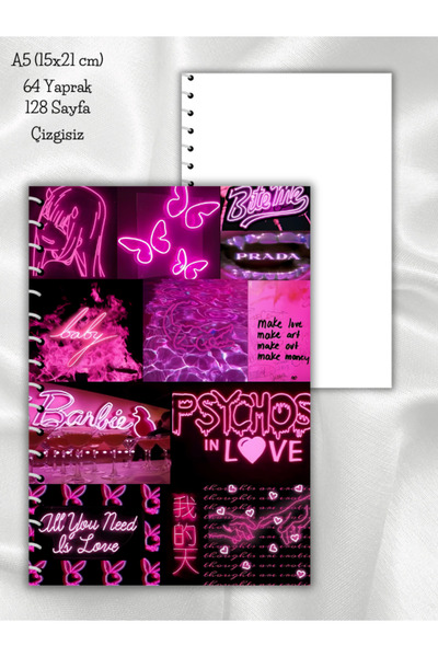 daily notebook Çizgisiz Defter,64 Yaprak ,A5 Orta Boy (15x21 cm) Boyutunda,Spiralli ,Pinterest