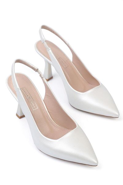 KARVENSHOES Genuine Leather White Color Stiletto 29