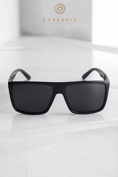 Eyesofia Polarized Lorenzo High Quality Bone Black Unisex Sunglasses