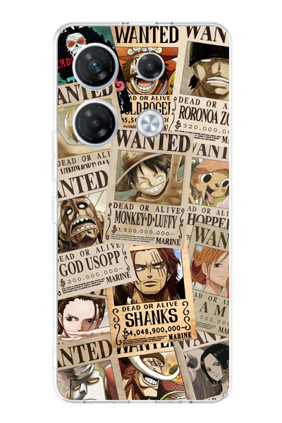 TechTree Infinix GT 20 Pro Uyumlu One Piece Gazete Tasarımlı Şeffaf Silikon K...