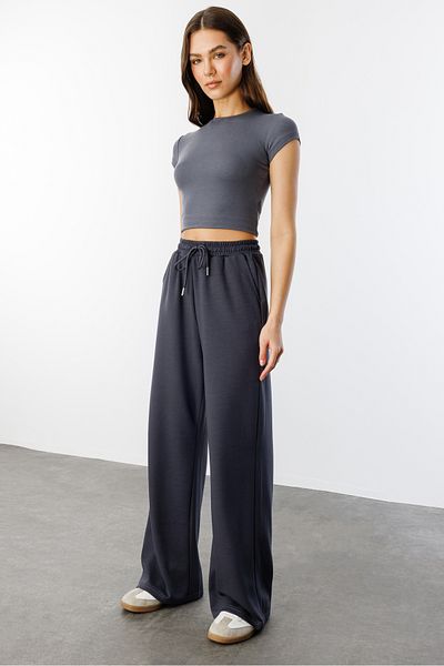GENIUS STORE بنطال رياضي نسائي واسع الساق موديل MODAL-SWEATPANTS