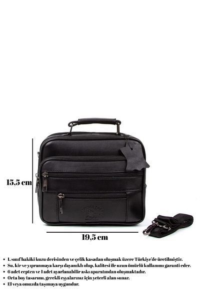Newish Polo Alva Clup Men's Leather Case Bag (medium)