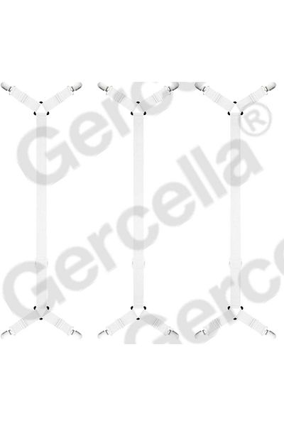 GERCELLA Elastic Triangle Sheet and Case Tieer Long Type White