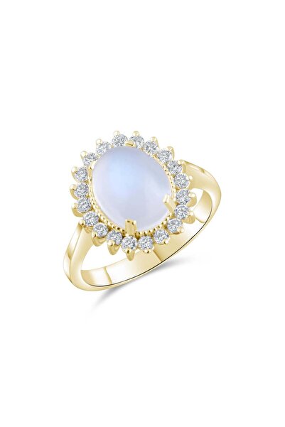 Lial Diamond 4.27 Karat Ay Taşı Pırlanta Yüzük, Gerçek Pırlanta, Sertifikalı ...