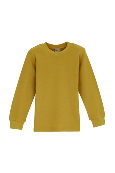 LOVETTI MuStard BaSic for Girl - Snap FaStener, Crew Neck, Winter Long Sleeve T-Shirt