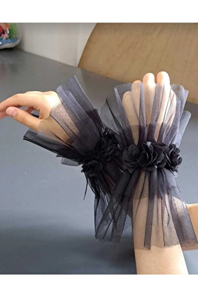 bikinistan قفازات طويلة الأكمام بنمط الورد