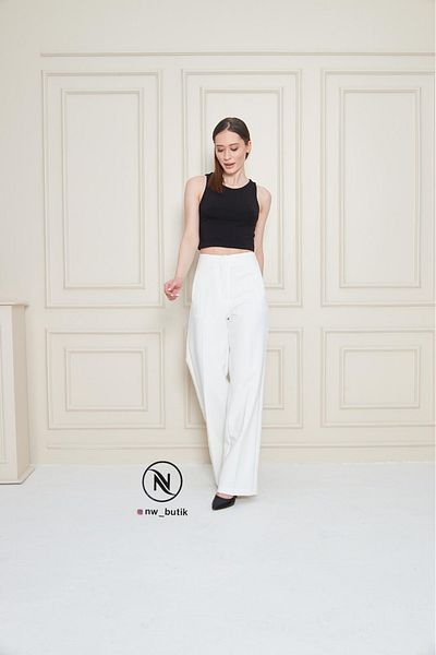 KAROL PALAZZO HIGH WAIST FLAT PANT