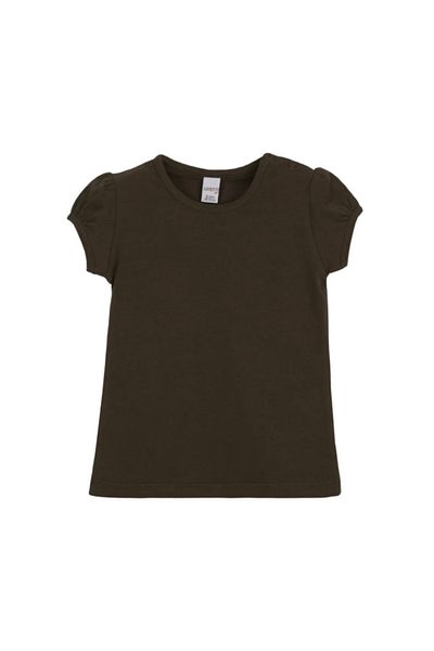 LOVETTI Brown Snap-on Watermelon Sleeve T-shirt for Baby Girl - Crew NecK