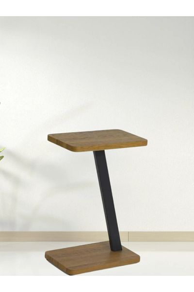 MARIA HOMES طاولة جانبية عصرية على شكل حرف Z أنيقة وعملية مثالية للمنزل والمكتب 25 × 40 × 60 سم