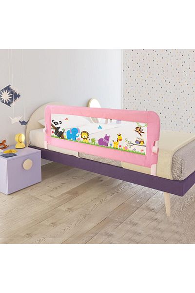 Evokids Animals Foldable Children's Bed Barrier 140X52 cm - Pink