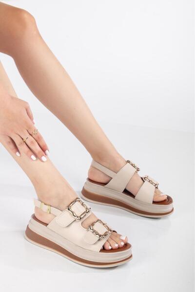 Bukond Daily Women's Sandals Double Buckle Soft Comfortable Orthopedic