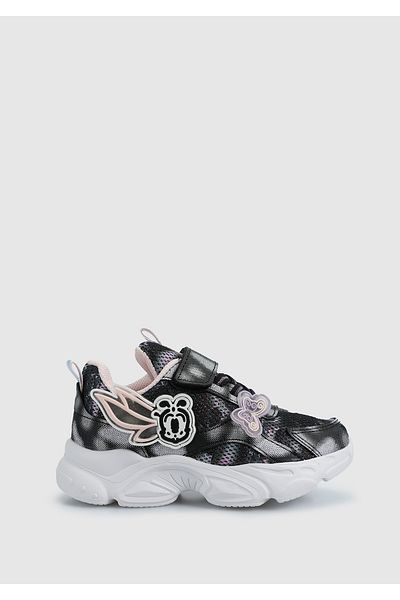 Kiddo Black Sneakers for Girls