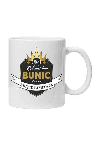 OEM Cană albă personalizată „Cel mai bun bunic”, Inovatix®. 330ml