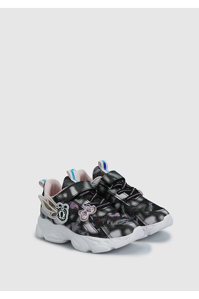Kiddo Black Sneakers for Girls