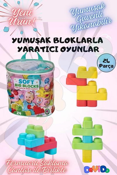 DeYiDo Soft Soft Big Block Le Go Set - Large Soft Blocks, Educational Entertainment, Baby Toy
