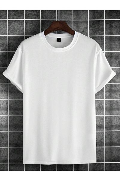 PENTHİLUS Men's Casual Loose Short Sleeve Crew Neck Letter Printed T-Shirt