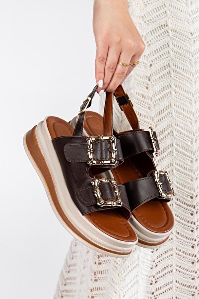 Bukond Daily Women's Sandals Double Buckle Soft Comfortable Orthopedic