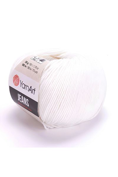 Yarnart Yarn Art Jeans 01 - Λευκή ζακέτα Amigurumi Baby, Νήμα πλεξίματος Punch