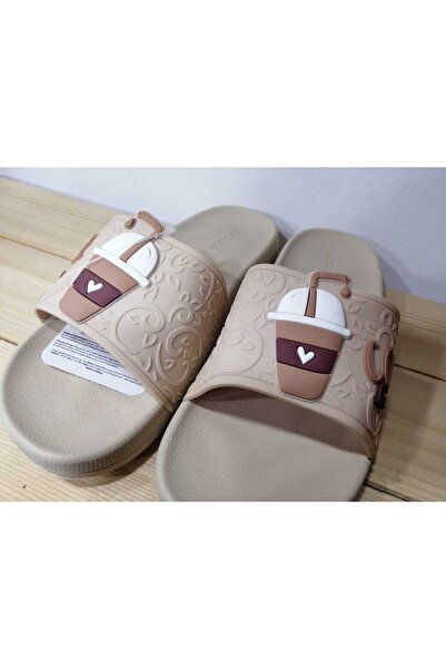 GEZER شبشب نسائي صيفي مريح بنعل مريح منقوش عليه قهوة للموسم الجديد