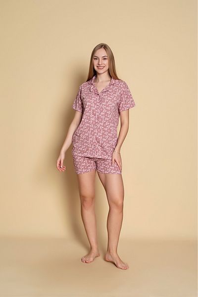CALİA Women's Front Buttoned Shorts Summer Pajama Set
