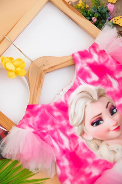 DeKuBaby Pul Payetli İşlemeli Kat Kat Tüllü Kabarık Etekli Prenses Kız Çocuk Abiye-Parti-Doğum Günü Kostümü