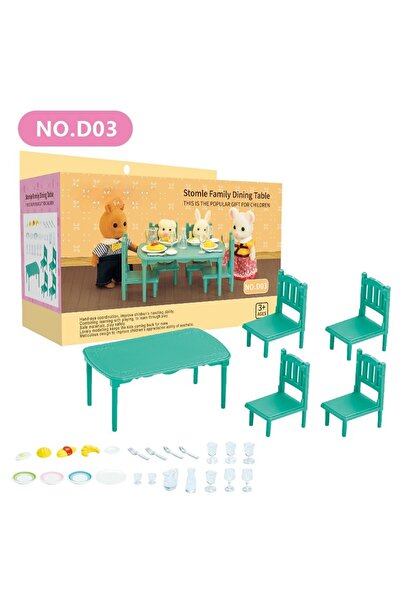 Choice طاولة طعام، مجموعة أثاث بيت الدمية، بيت الدمية، الحمام/المطبخ/الثلاجة/...
