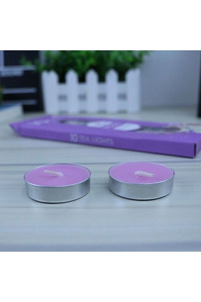 Generic Set of 10 Rose Scented Candles, Long-Lasting Fragrance for Home & Gift Use