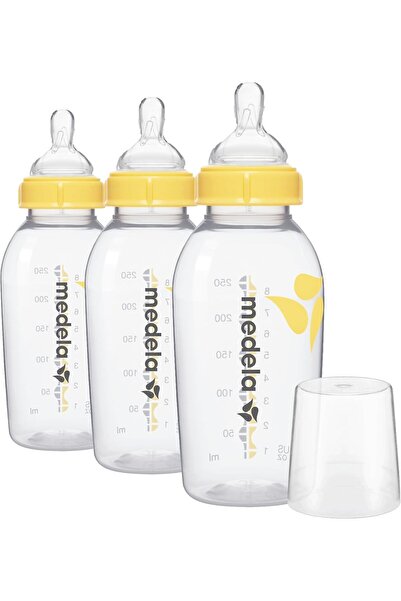 Medela مجموعة زجاجات حليب الأم، 8 أونصة (3 × 250 مل)