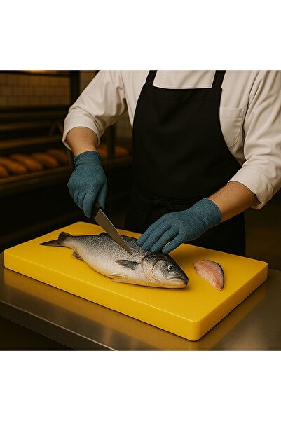 ÖZBURAK Polietilen Kesim Tahtası Et Meyve Kesme Levhası & Panosu 40x30x2 Cm (...