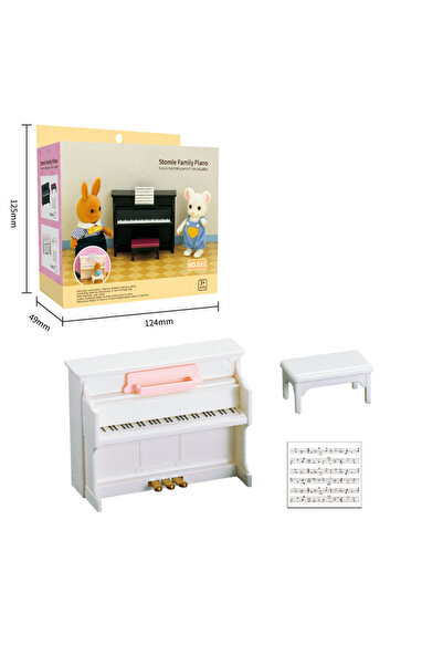 Choice مجموعة أثاث بيت الدمية على شكل بيانو، بيت الدمية، الحمام/المطبخ/الثلاج...