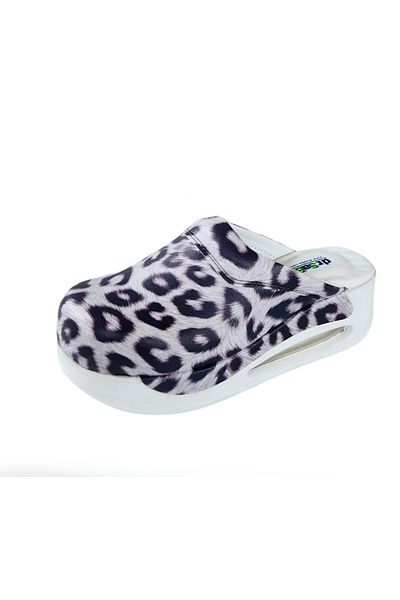 DR SABO Papuci din piele model leopard, papuci ortopedici Sabo